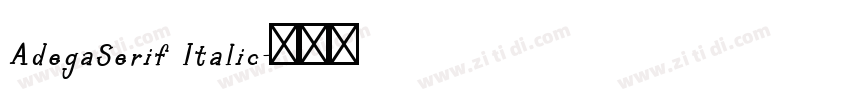 AdegaSerif Italic字体转换